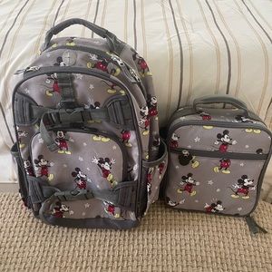 Pottery barn kids Mickey classic backpack and lunch box